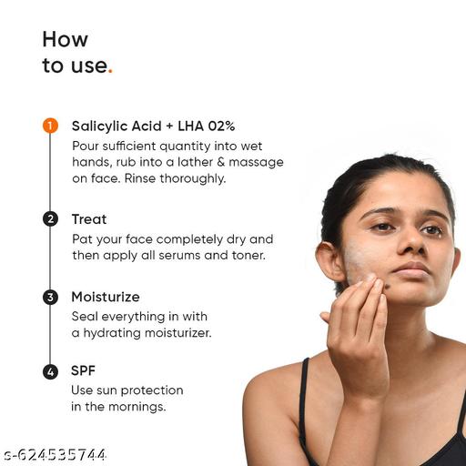 Salicylic Acid + LHA 2% Face Wash | Anti-Acne Cleanser for Oily, Acne-Prone Skin | Oil Control & Sebum Regulation Cleanser | 100ml - Lumae