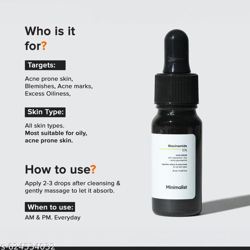 Niacinamide 10% + Zinc Face Serum | Sebum & Oil-Control Serum for Clarifying Skin & Blemishes | 10ml - Lumae