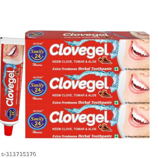 DEVSON Clovegel Extra Freshness Herbal Toothpaste (Pack of 3 ,450g) - Lumae
