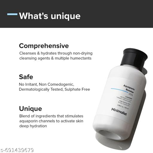 5% Aquaporin Booster Cleanser | Hydrating Face Wash for Dry to Normal Skin| Sulphate-free, Non-drying Cleanser | 100ml - Lumae