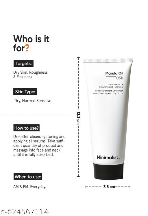 Marula Oil 5% Face Moisturizer | Winter Cream for Dry Skin | 50gm - Lumae