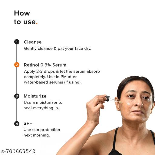 Retinol 0.3% Face Serum |Beginner-Friendly Anti-Aging Night Serum for Reducing Fine Lines & Wrinkles | 10ml - Lumae