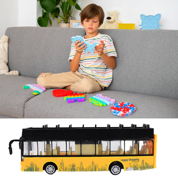 Die-cast Alloy London Long Bus Double Decker Sightseeing Bus - Lumae