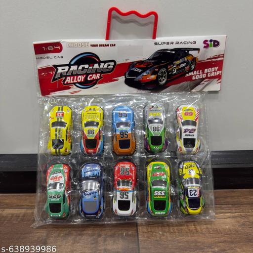 INSITE 10 Pc Pull Back Metal Car Set – Fun and Durable Toy Vehicles for Kids - Lumae