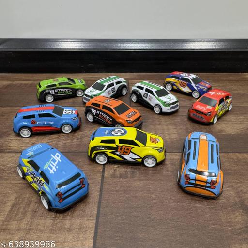 INSITE 10 Pc Pull Back Metal Car Set – Fun and Durable Toy Vehicles for Kids - Lumae