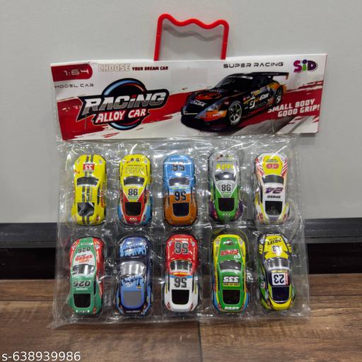 INSITE 10 Pc Pull Back Metal Car Set – Fun and Durable Toy Vehicles for Kids - Lumae