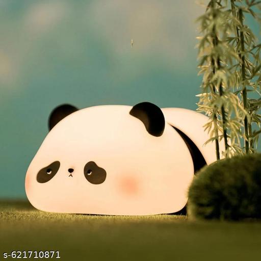 Sleeping Panda Night Light Touch Silicone Animal Night Lamp | Rechargeable LED Bedside Lamp for Children's Bedroom | Ideal Gift for Boys, Girls, Toddlers, and Nursery, White - LYNXNEST Store