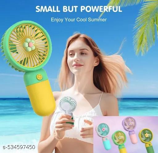 PACK OF 2 Portable Cartoon Shaped Handheld USB Rechargeable Small Fan & Student Desktop Phone Holder  (Pack Of 2) - LYNXNEST Store