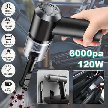 3 in 1 Mini Car Vacuum – Wireless, Rechargeable, Blower & Dust Cleaner for Car & Home - Lumae