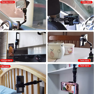Multifunctional Car Rear View 360° Rotatable Mobile Holder - Lumae