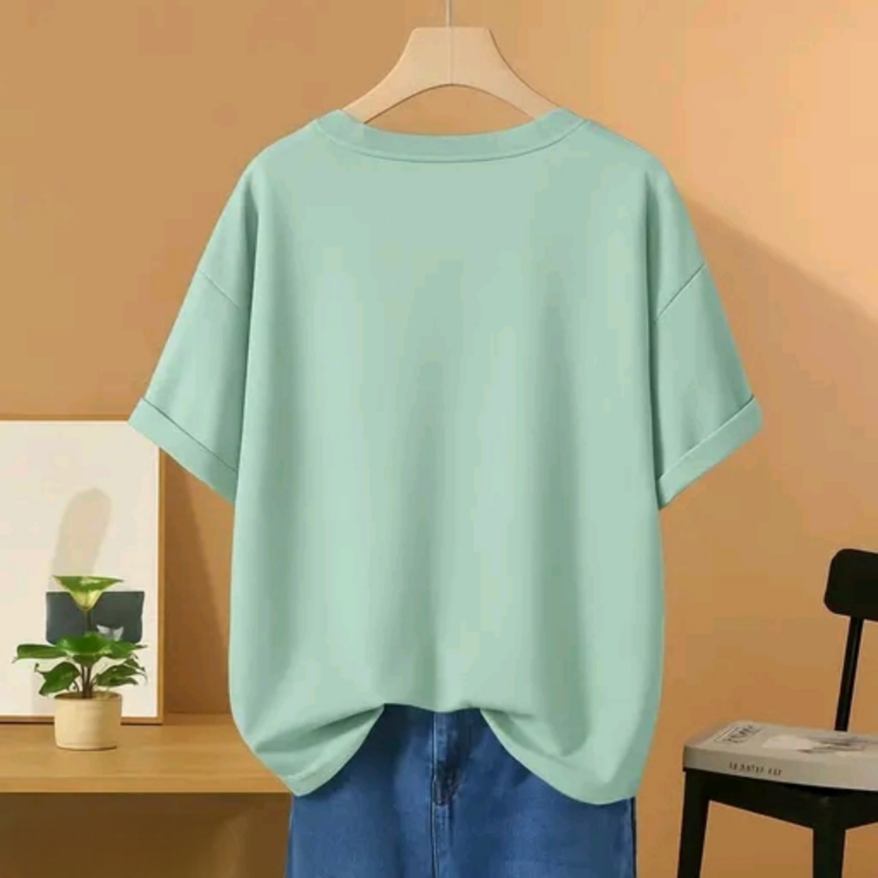 Elegant Unique Women's Oversized T-shirts & Tees. Round Neck Shorts Sleeves. - Akstyledrop