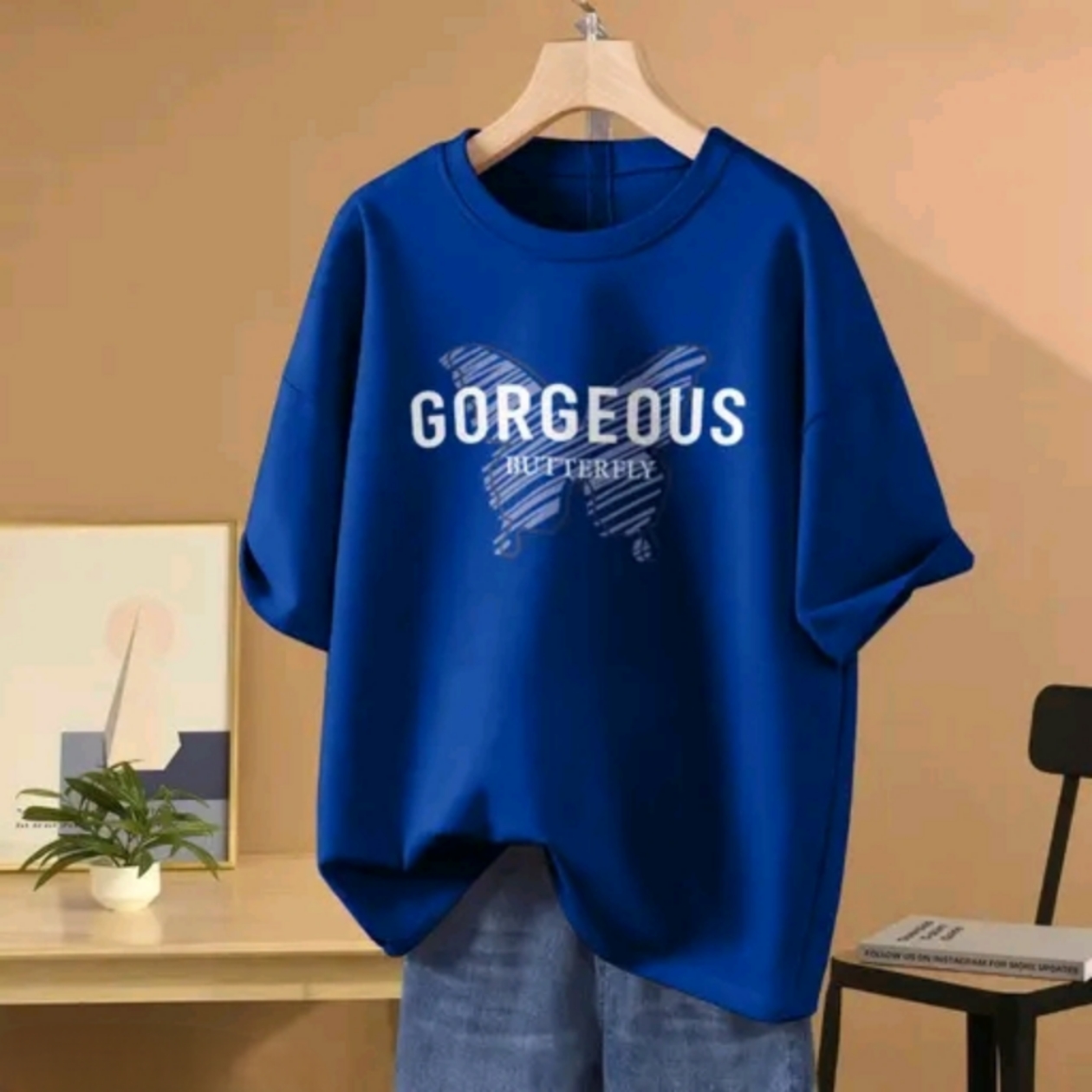 Elegant Unique Women's Oversized T-shirts & Tees. Round Neck Shorts Sleeves. - Akstyledrop