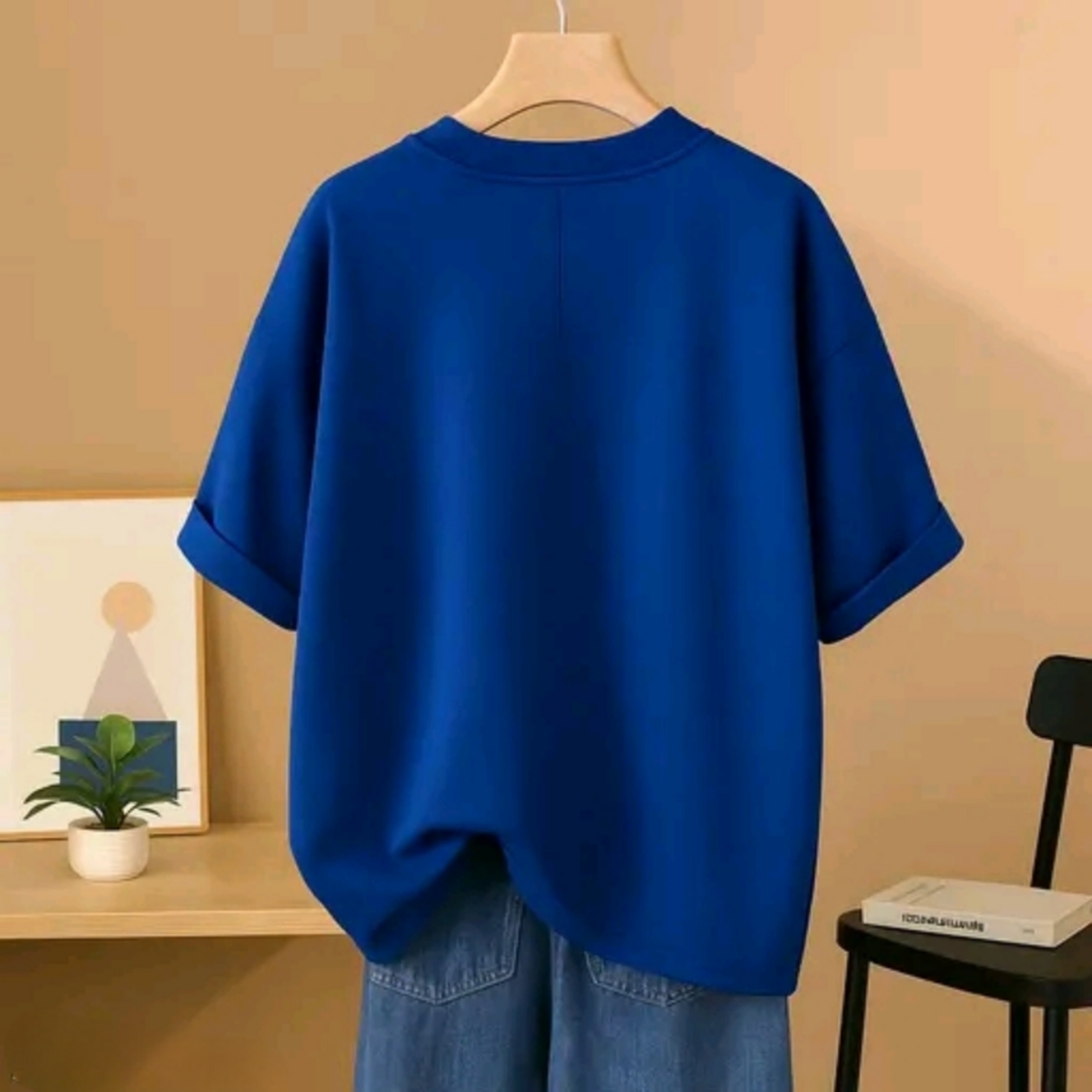 Elegant Unique Women's Oversized T-shirts & Tees. Round Neck Shorts Sleeves. - Akstyledrop