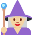 Woman mage: medium-light skin tone :woman_mage_tone2: 🧙🏼‍♀️