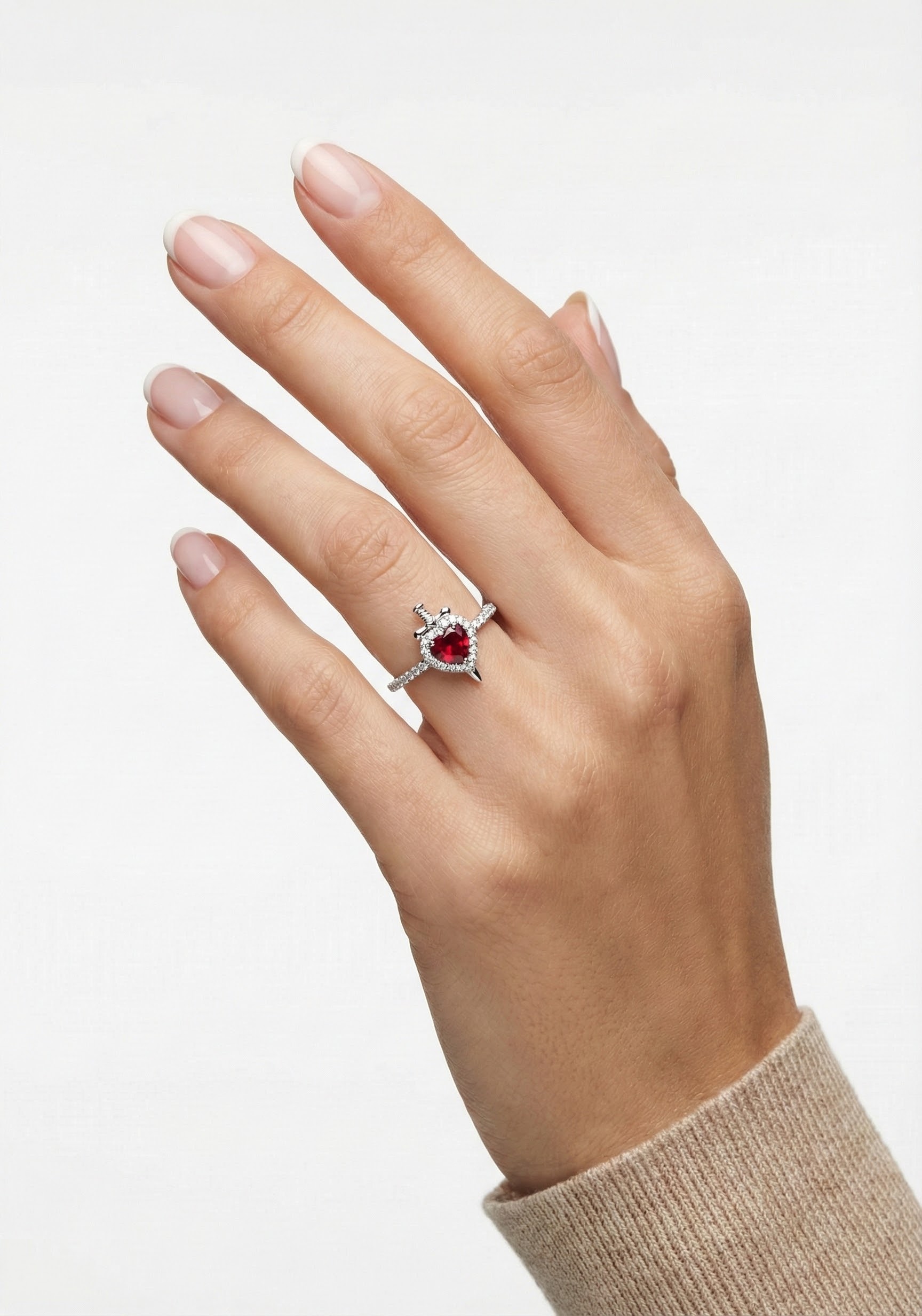 Prsten s pohádkovým nádechem v barvě hlubokého rubínu