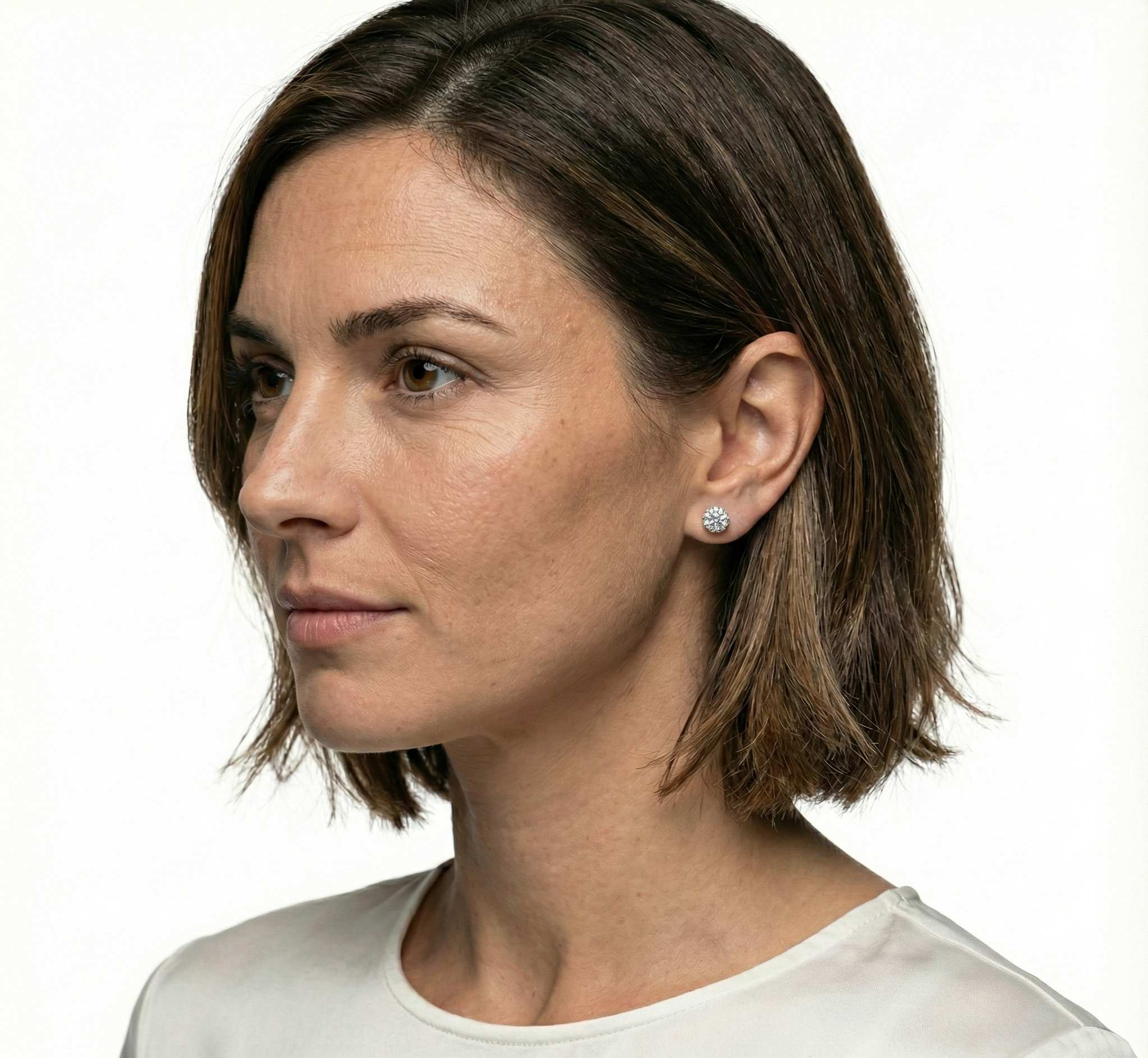 Náušnice s osazenými krystaly - detail