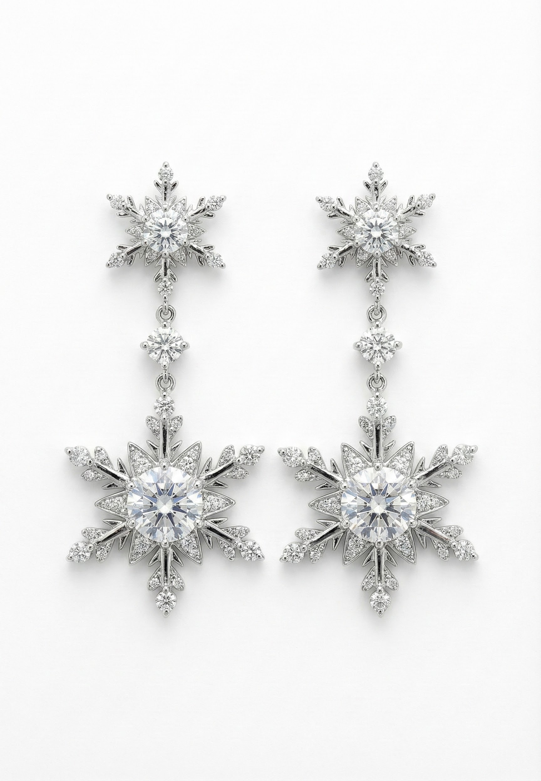 Náušnice v podobě sněhových vloček