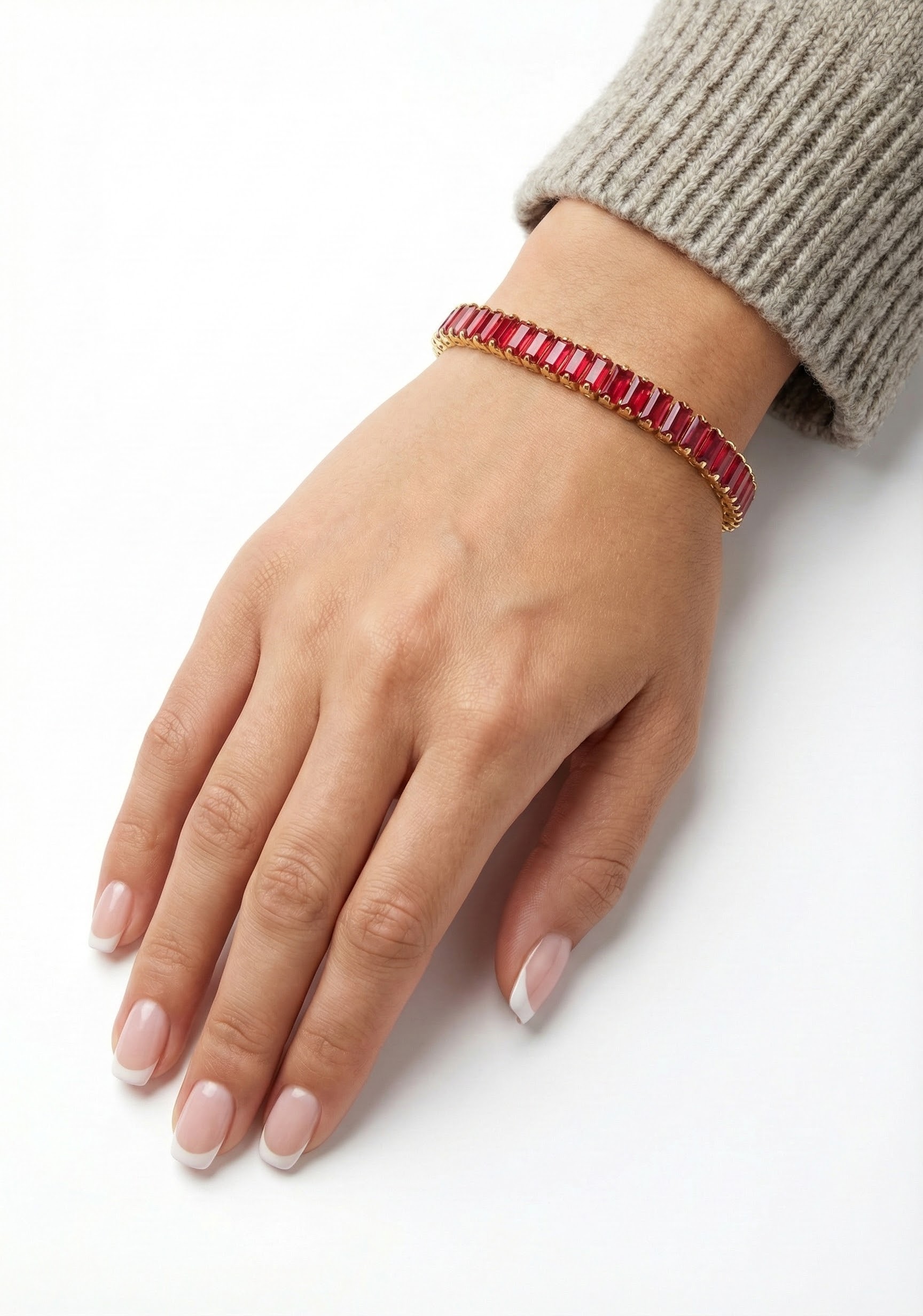 Náramek zlatavého lesku s krystaly briliantového brusu - detail