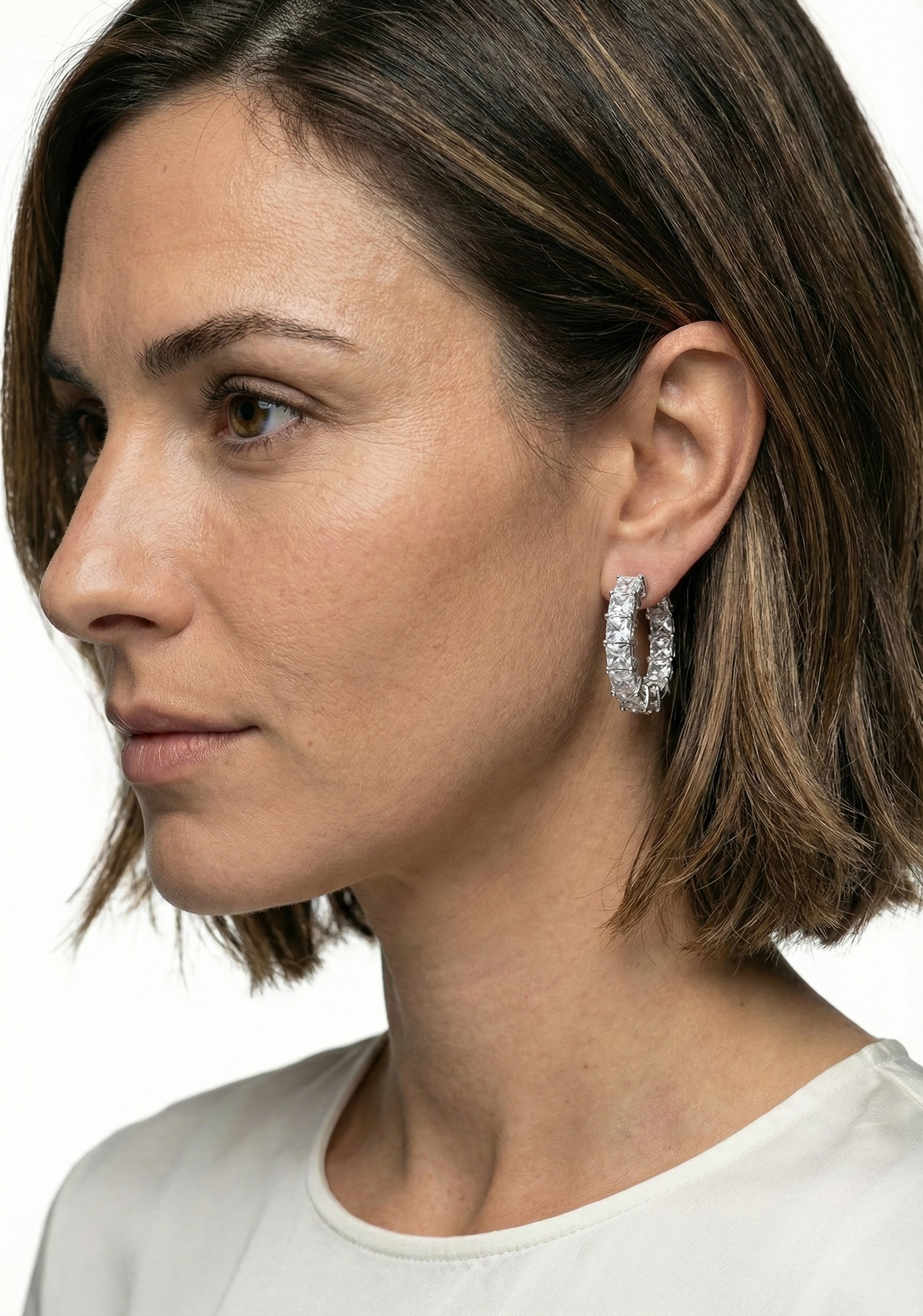 Náušnice s krystaly briliantového brusu