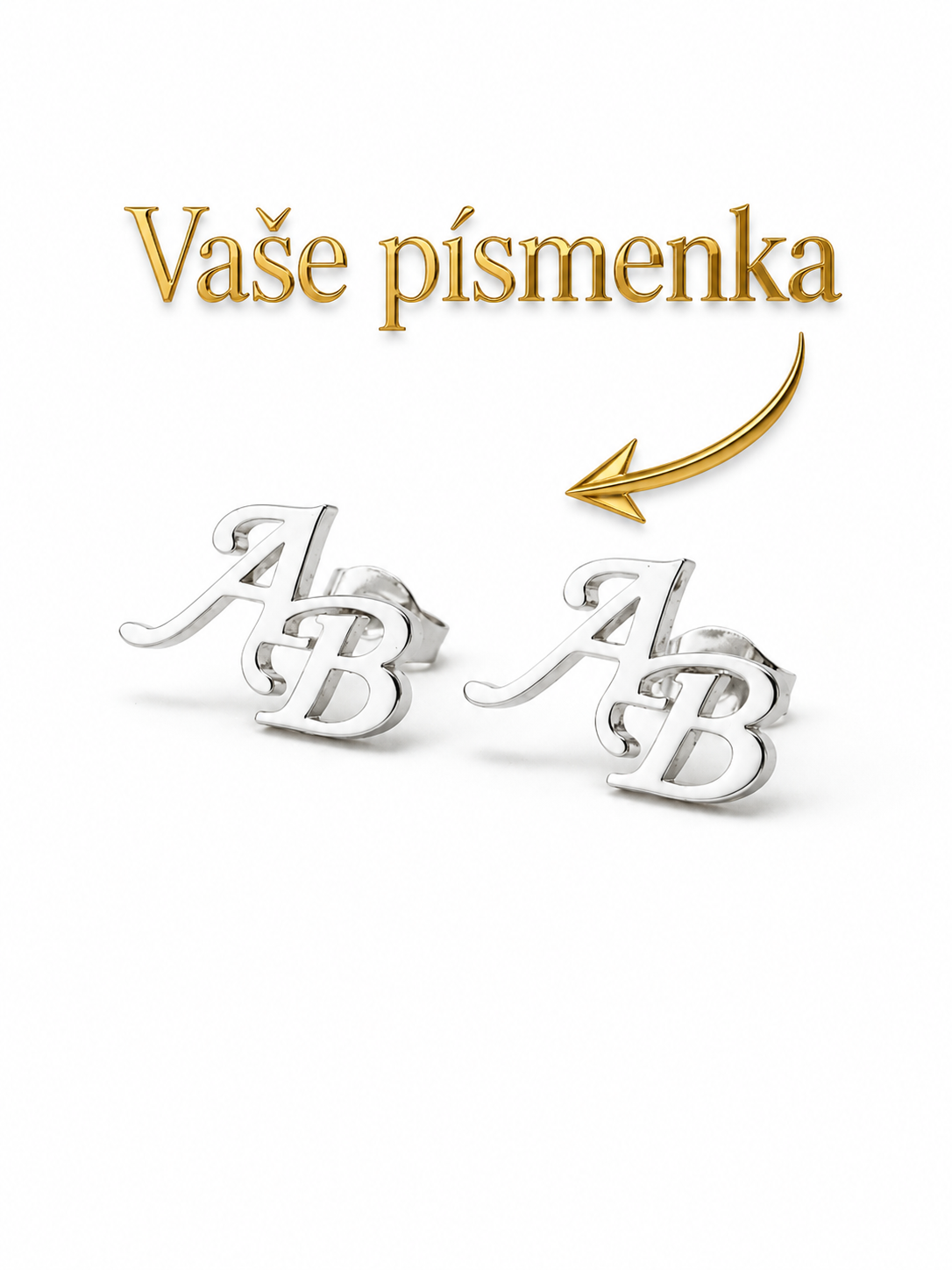 Náušnice ve tvaru vlastního textu