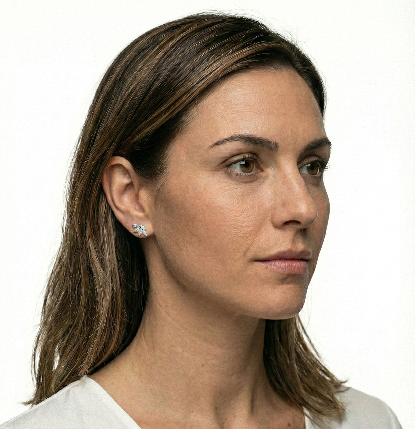 Náušnice s osazenými krystaly - detail