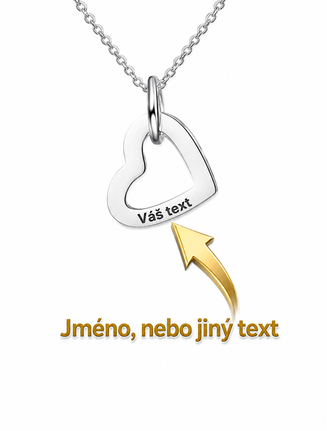 Náhrdelník s gravírovaným textem
