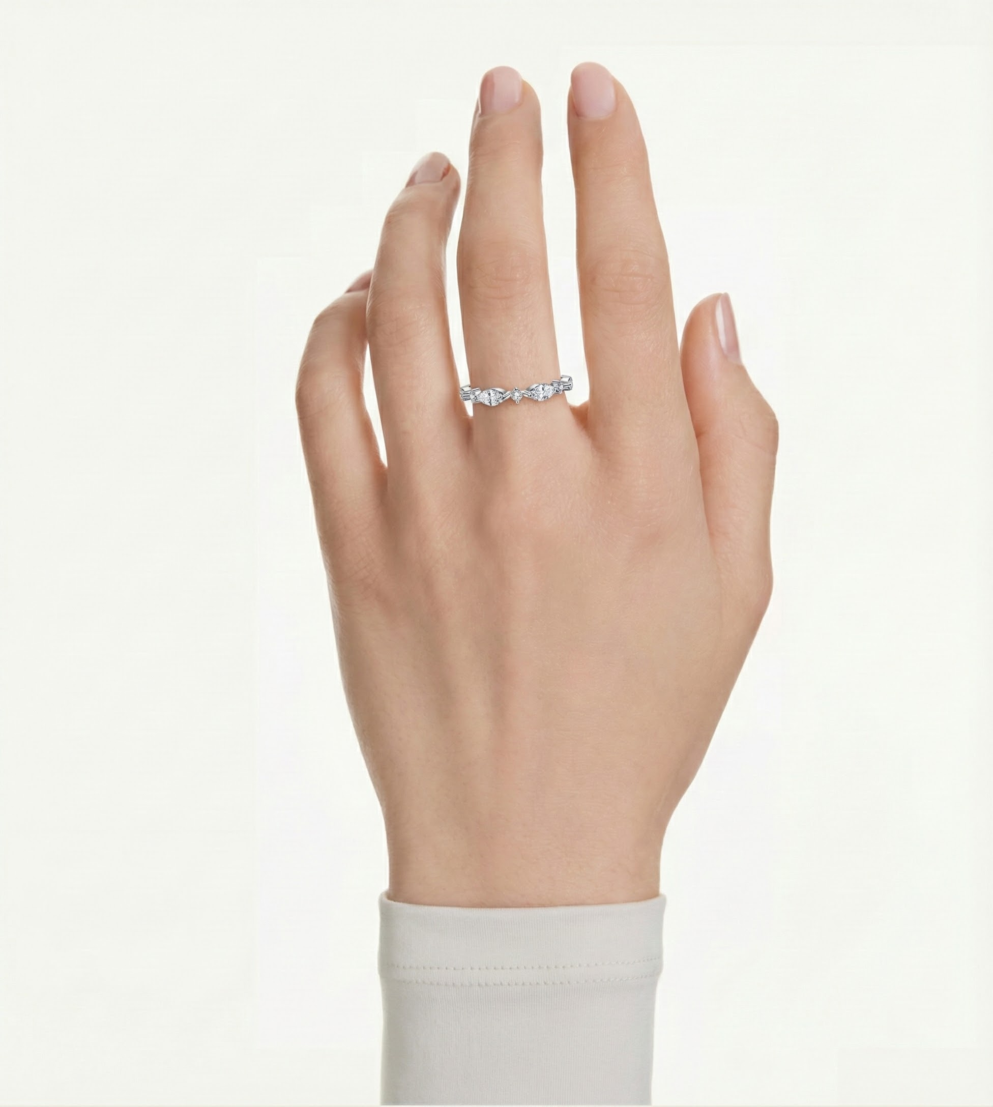 Prsten s kameny z briliantového brusu - detail