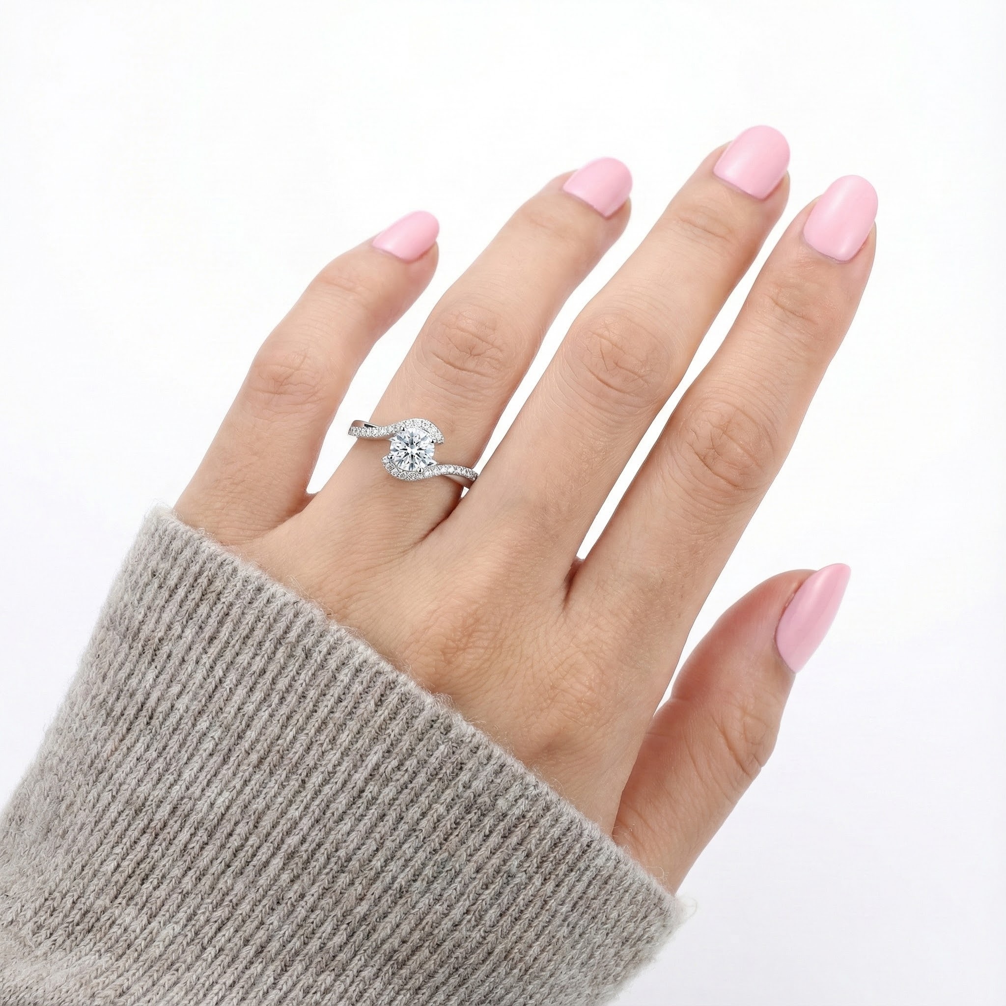 Prsten s broušenými krystaly - detail