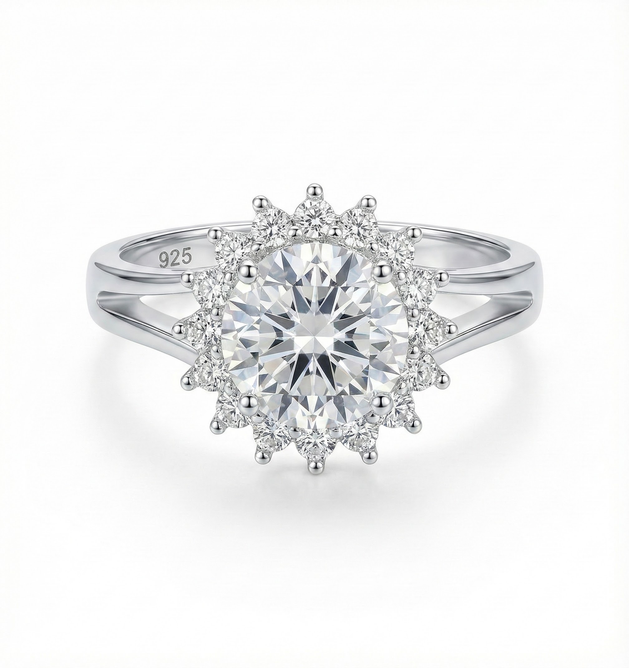 Prsten s krystaly briliantového brusu