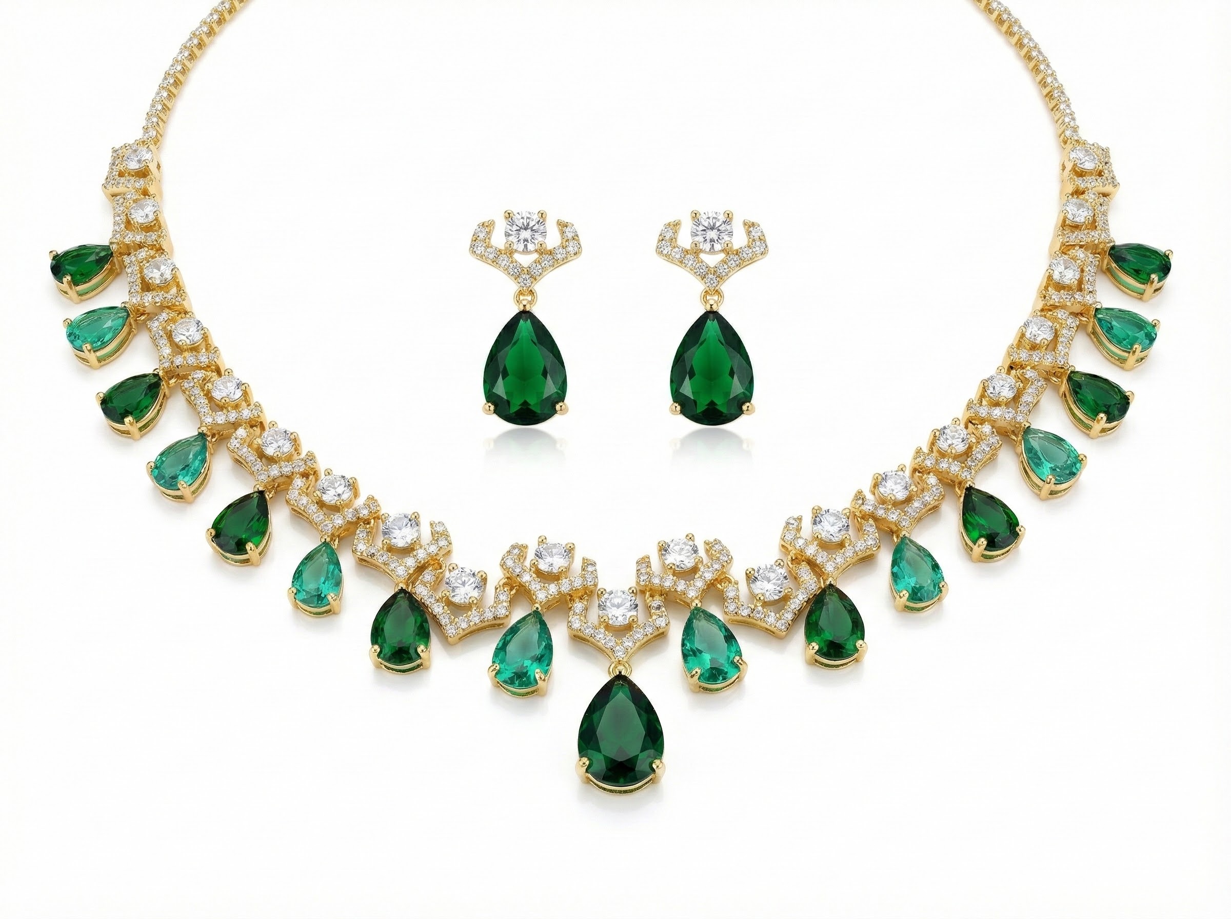 Set šperků s krystaly briliantového brusu