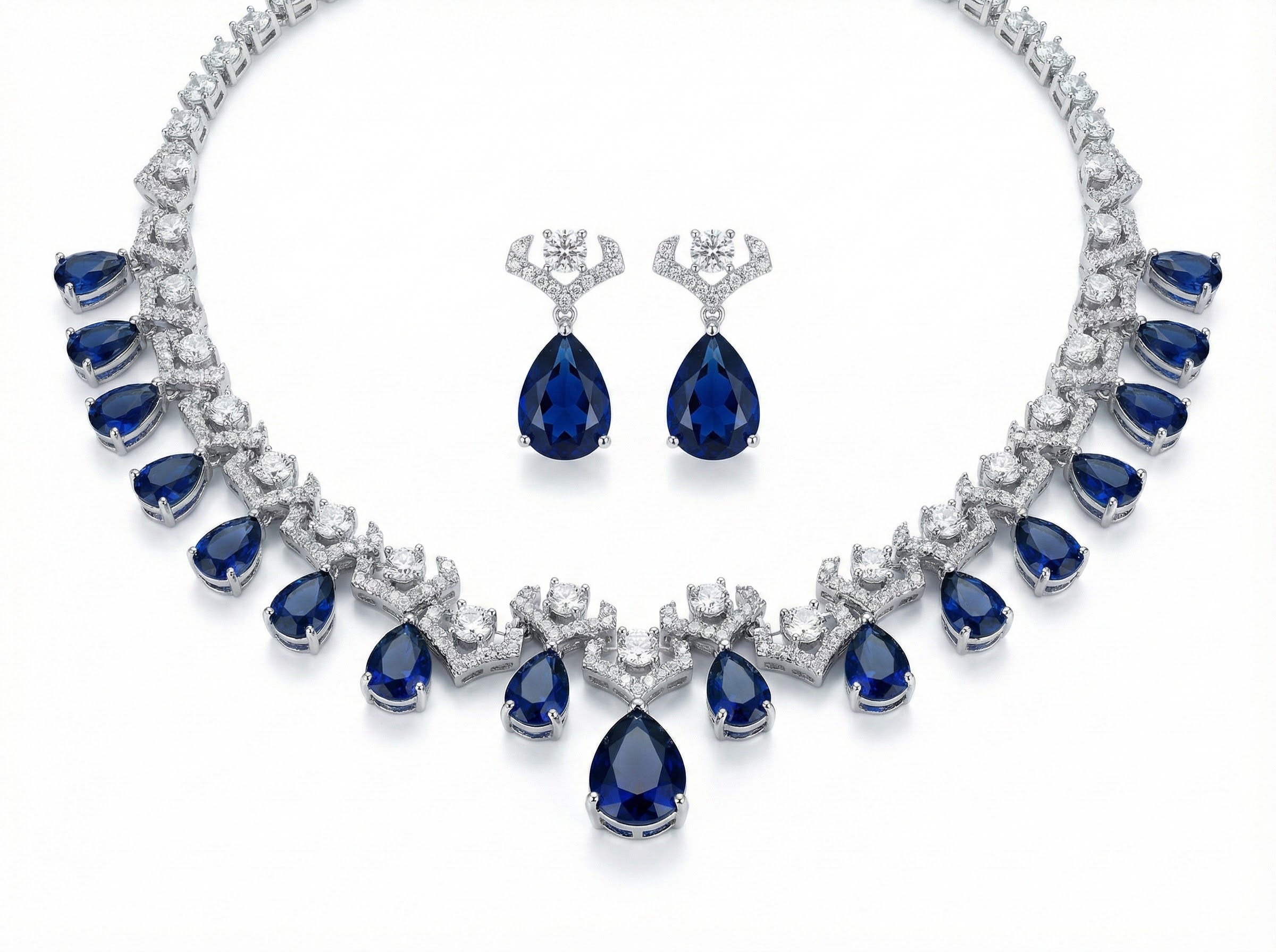 Krystaly briliantového brusu v podobě safíru