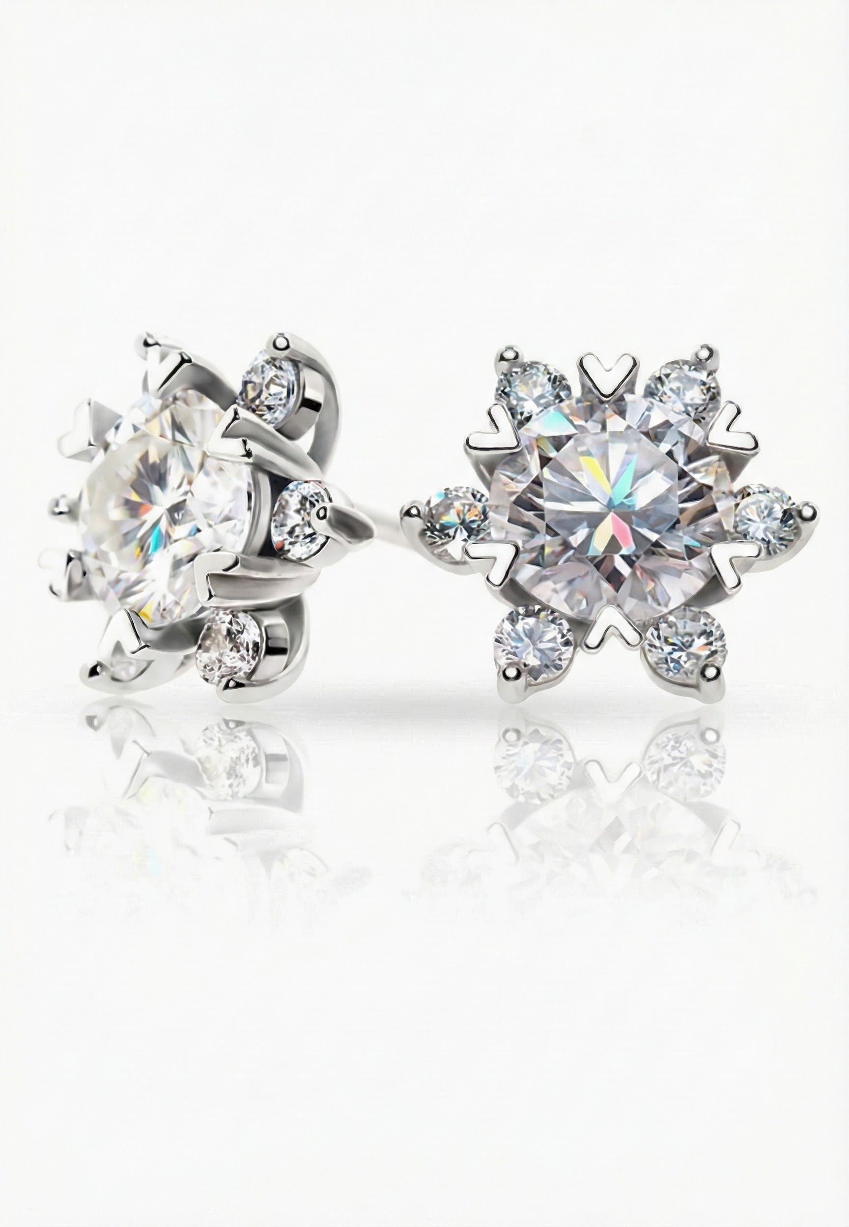 Náušnice v podobě sněhových vloček