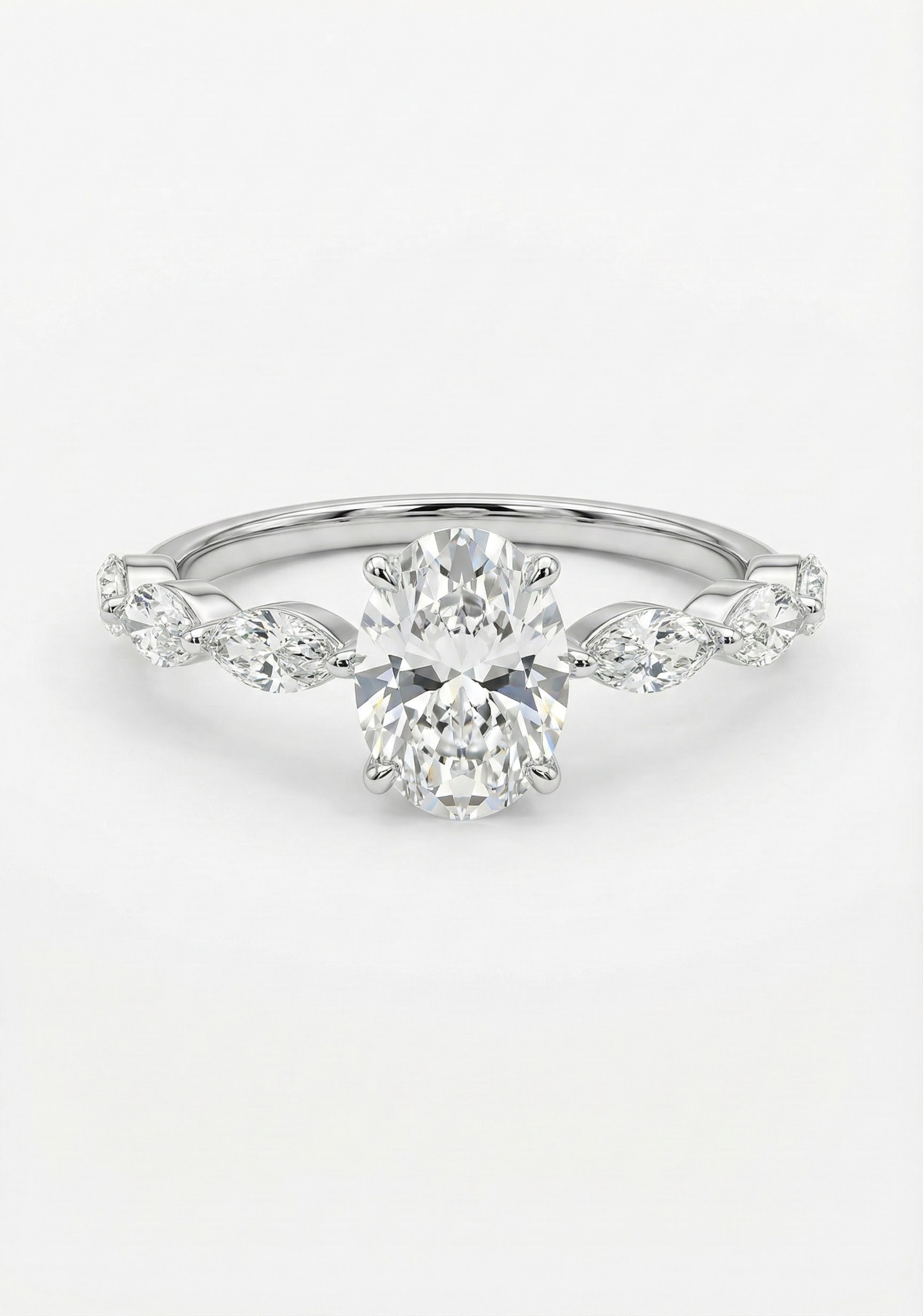 Prsten se zářivou kompozicí krystalů