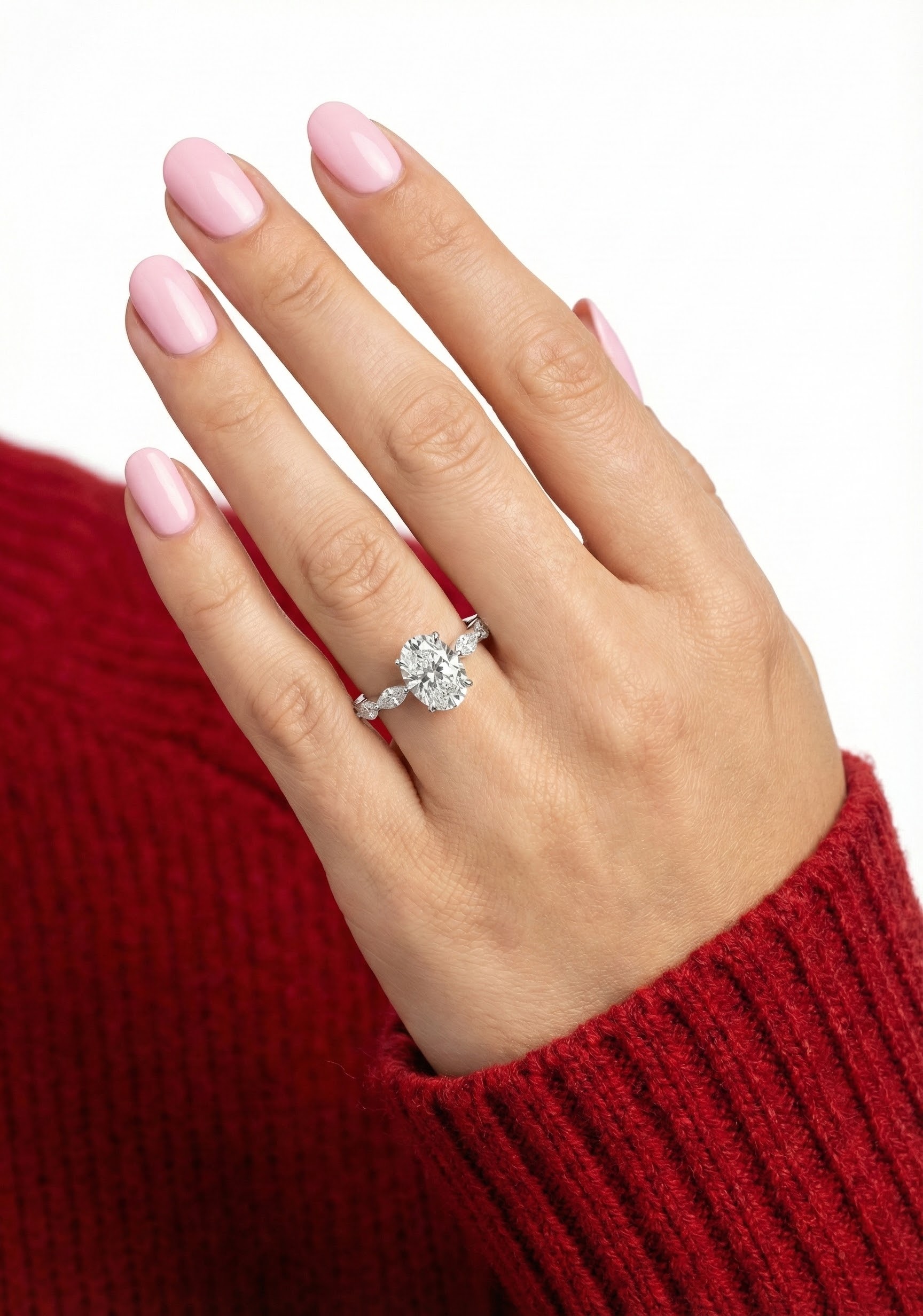 Prsten se zářivou kompozicí krystalů - detail