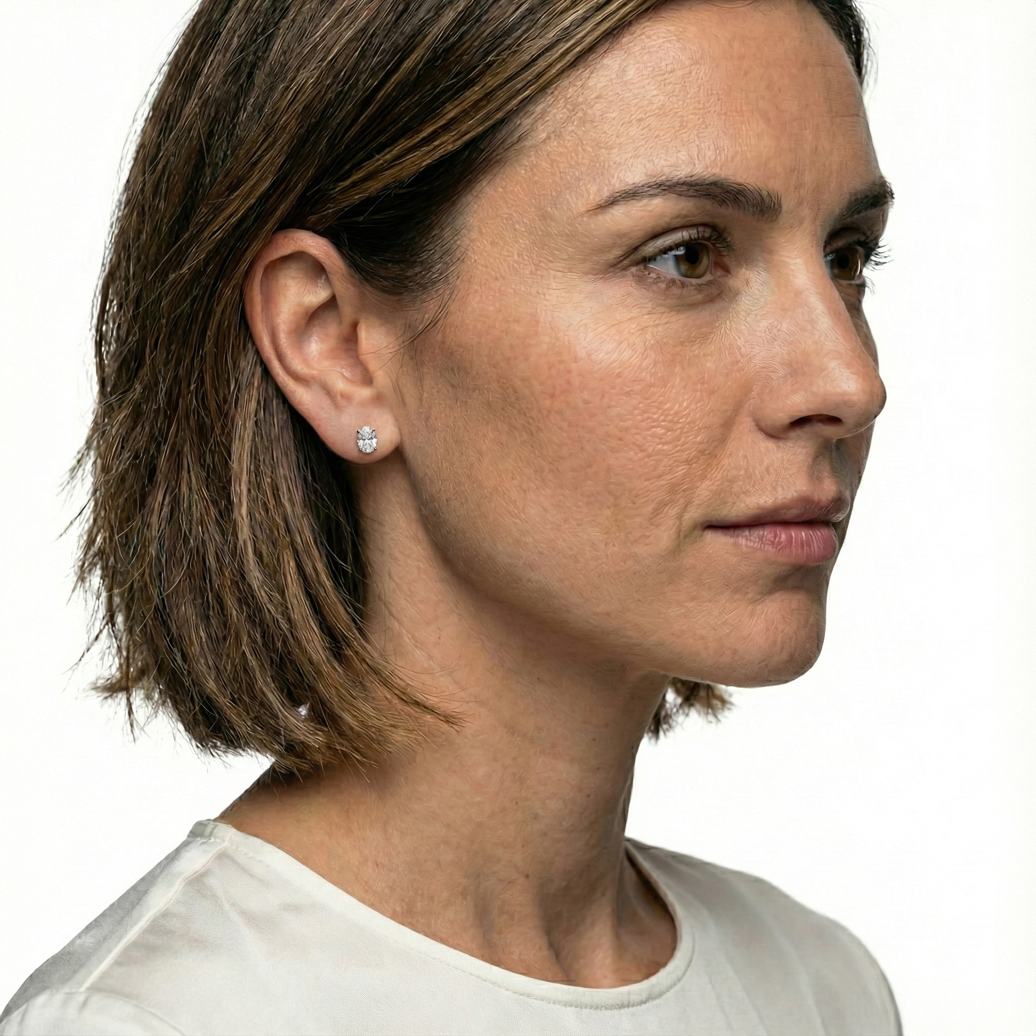 Náušnice s osazenými krystaly - detail