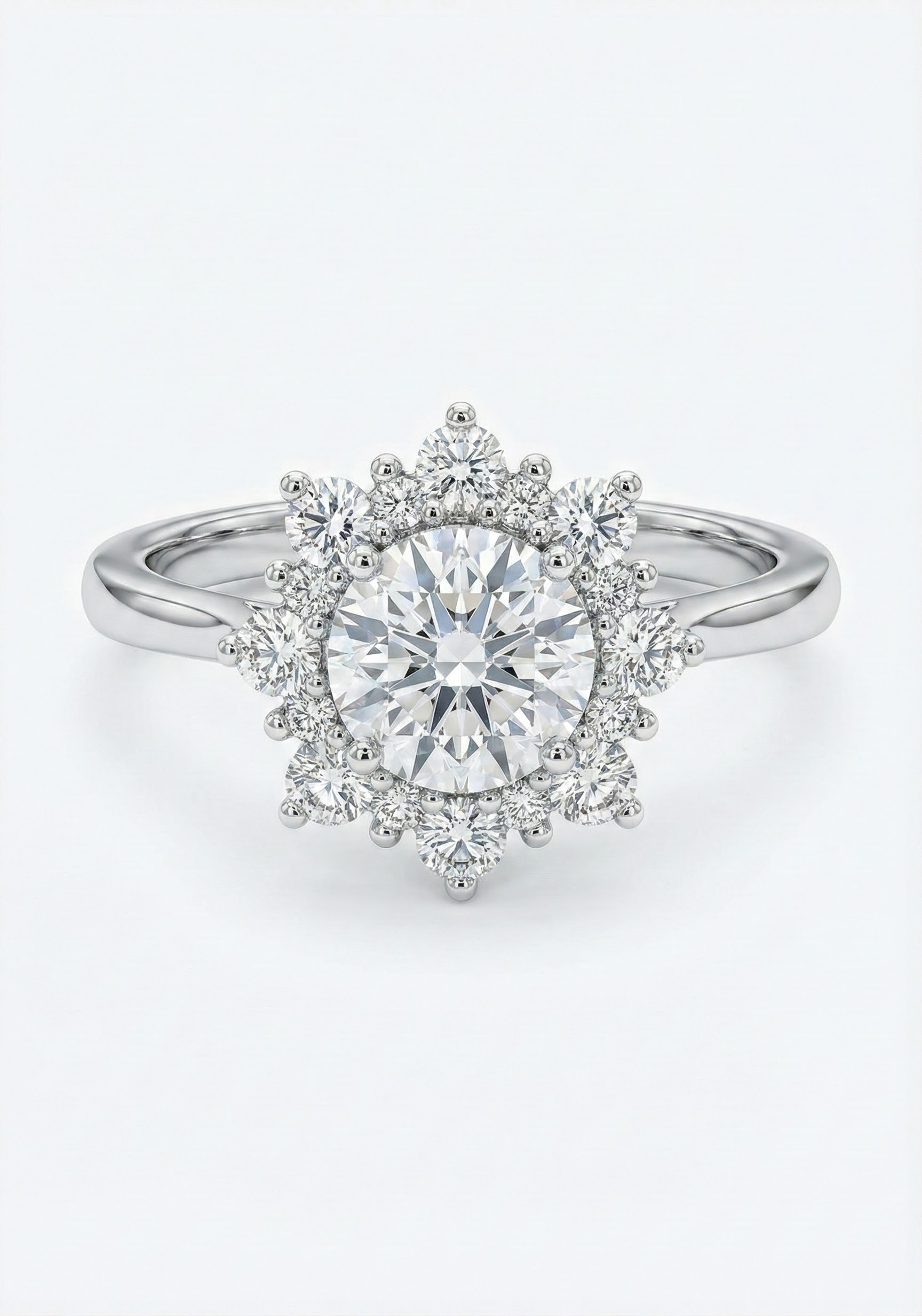 Prsten s leskem a třpytem drahokamů