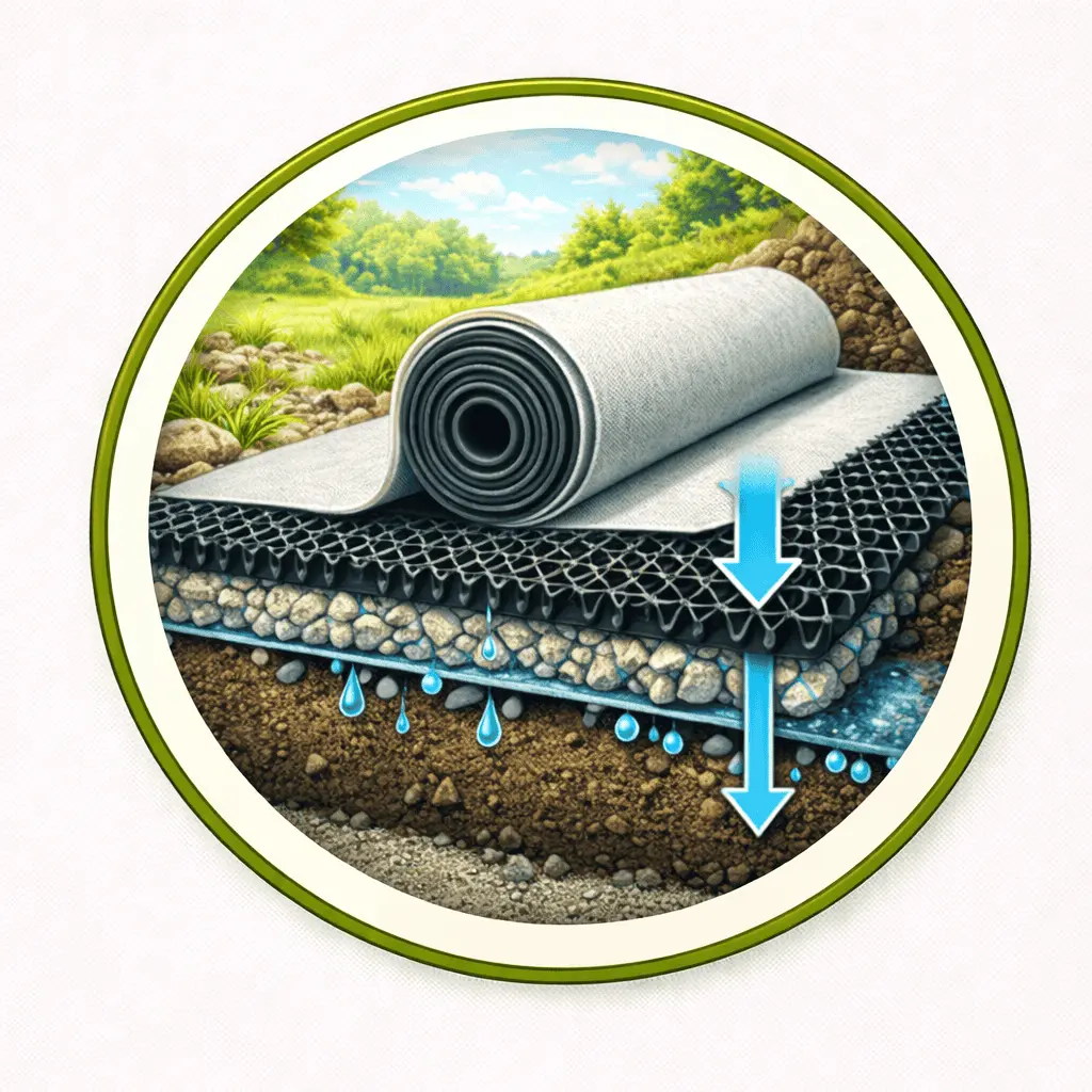 Drainage geocomposite