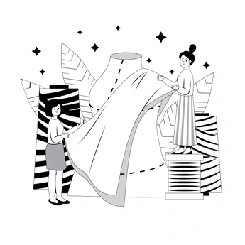 Landing page textile job portal banner