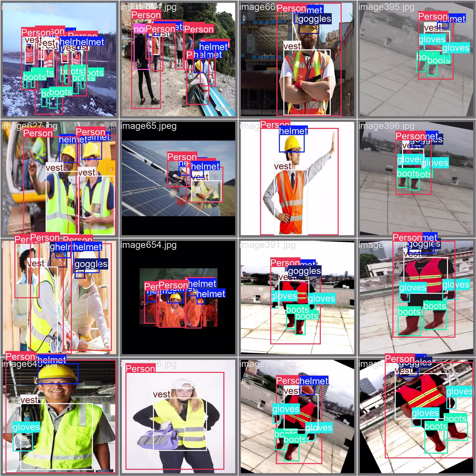 建筑-PPE数据集样本（含安全装备检测）