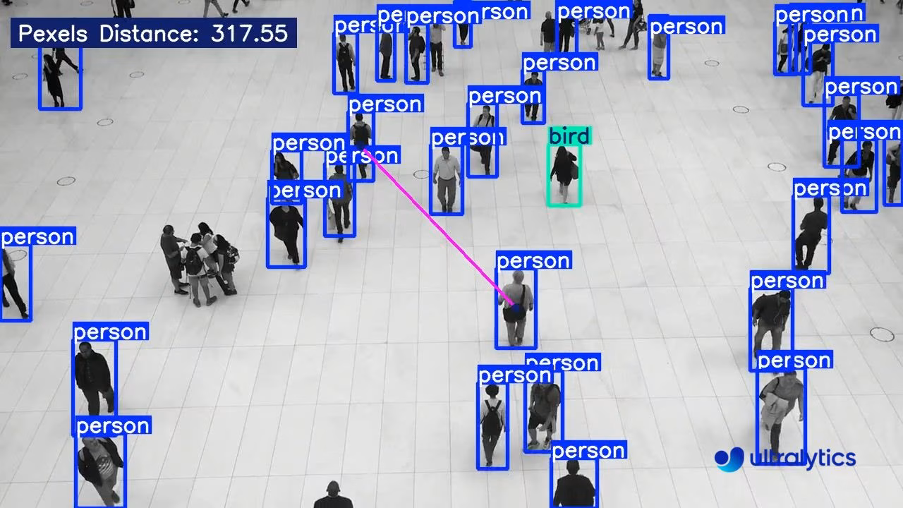 Cálculo de Distância Ultralytics YOLO26