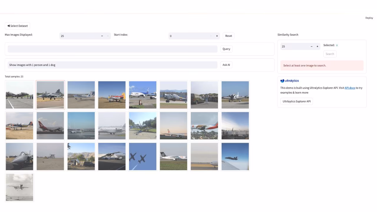 Pesquisa de similaridade semântica do Ultralytics
