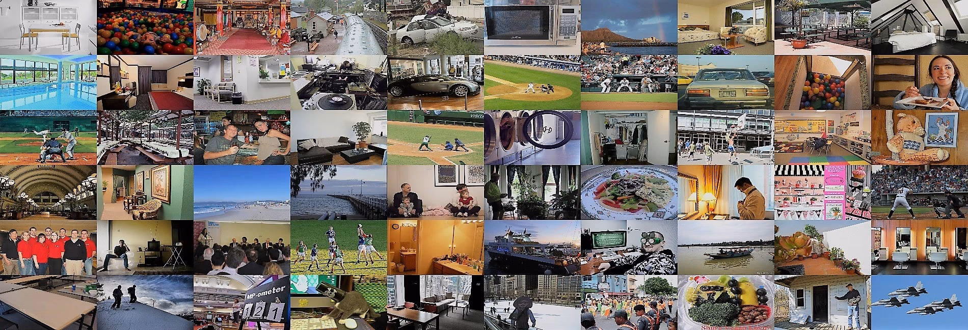 Muestra del conjunto de datos Objects365 con diversas anotaciones de objetos.