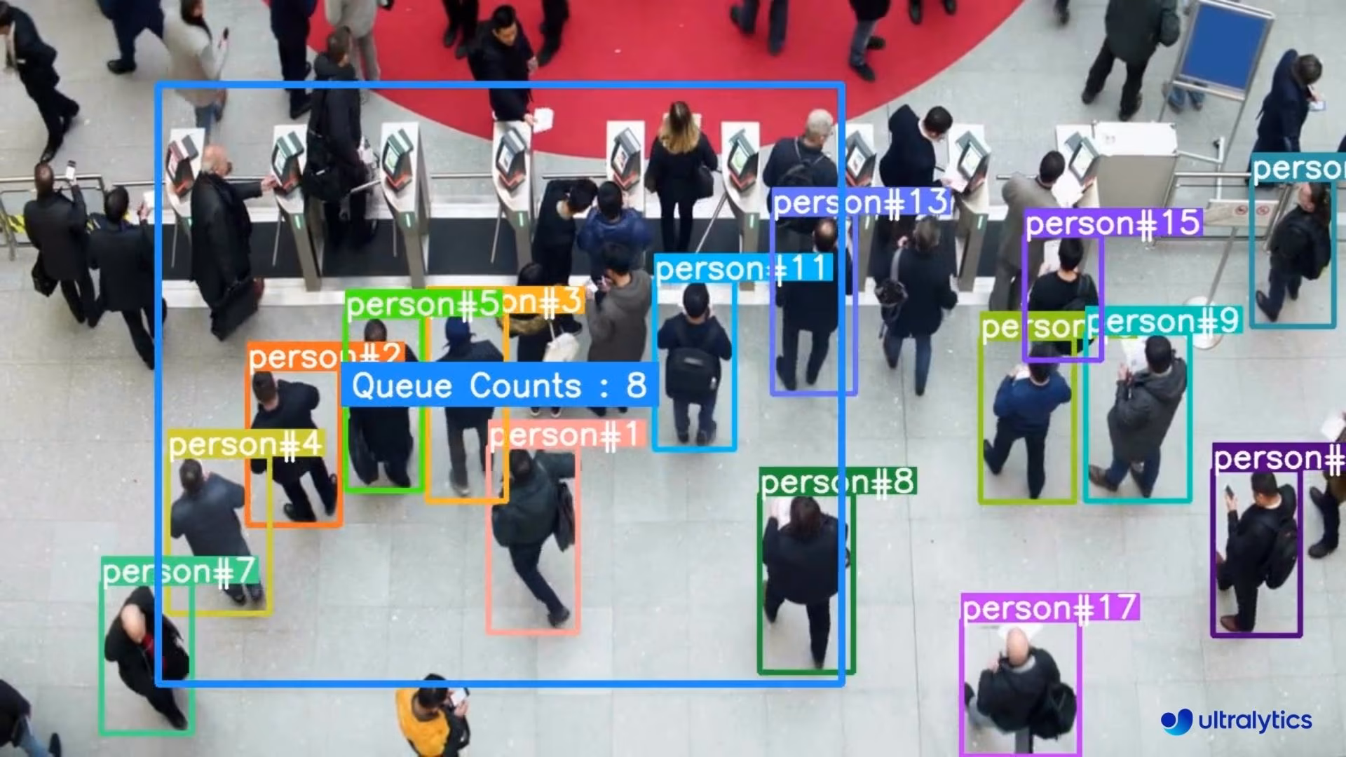 使用 Ultralytics YOLO26 进行人群队列监控