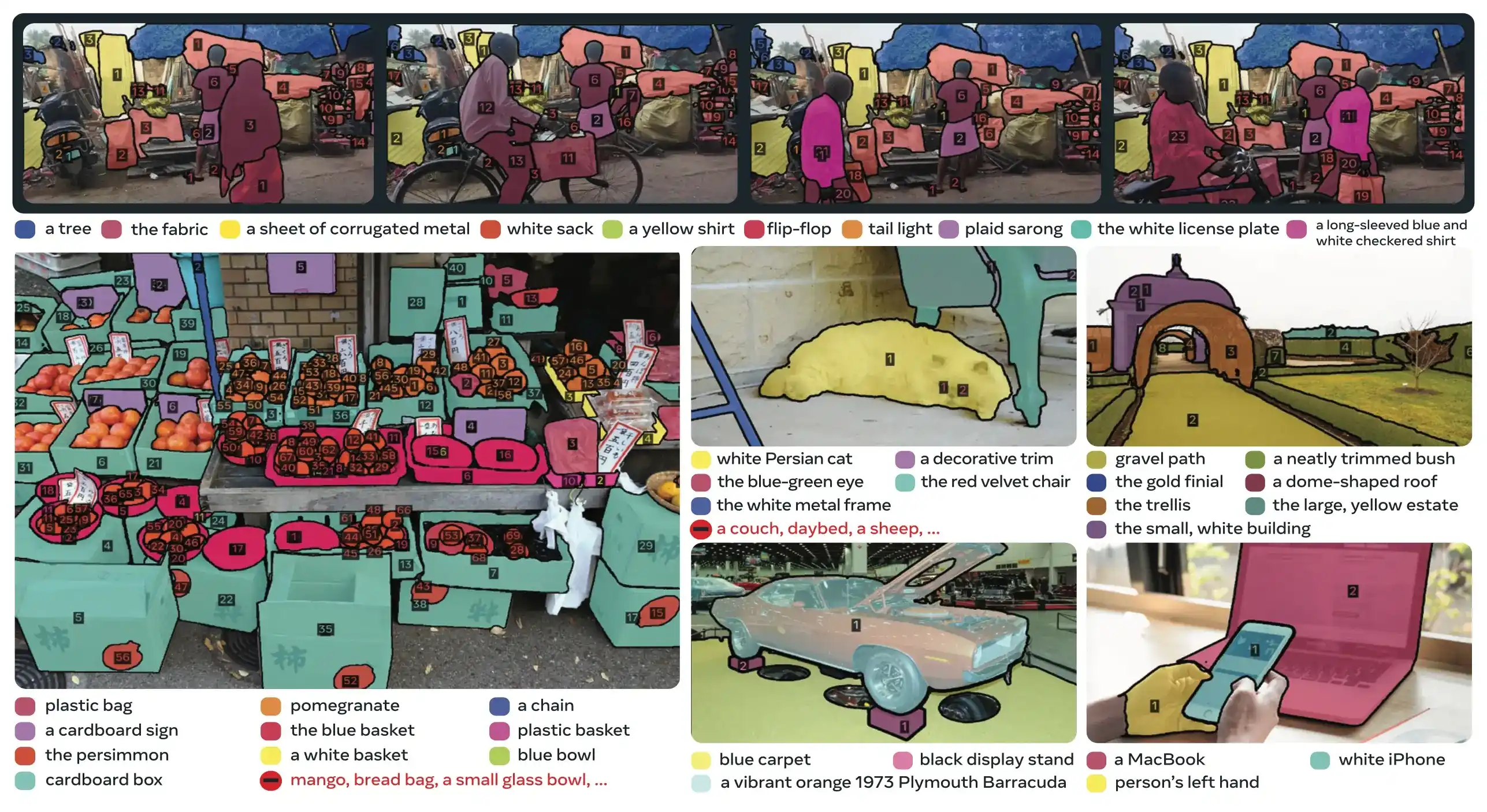 SAM 3 text-prompt segmentation examples