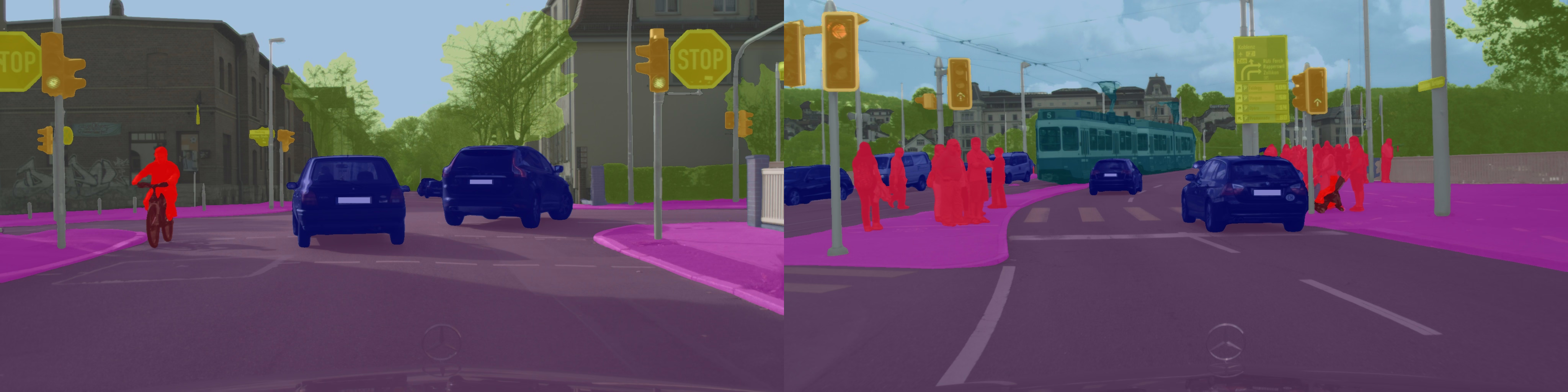 Semantic segmentation examples