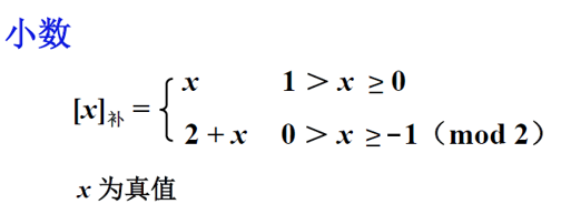 小数补码