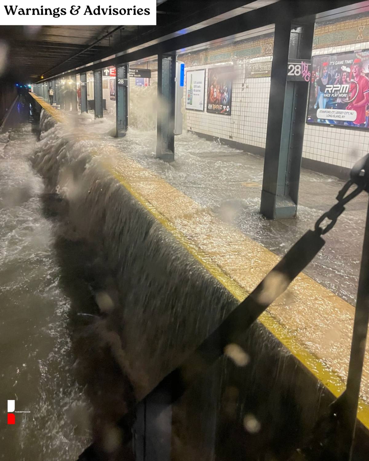 Cover image for Flash Floods Sweep New York and New Jersey as Storms Drench Northeast