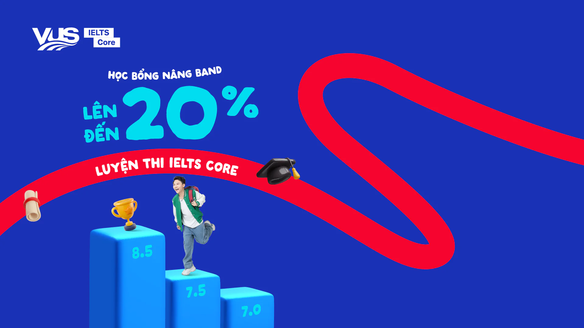Học bổng lên đến 20% - IELTS CORE - english.vus.edu.vn