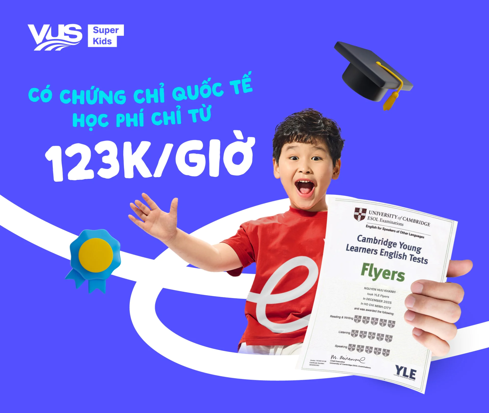 Chỉ từ 123K/giờ - SK - english.vus.edu.vn