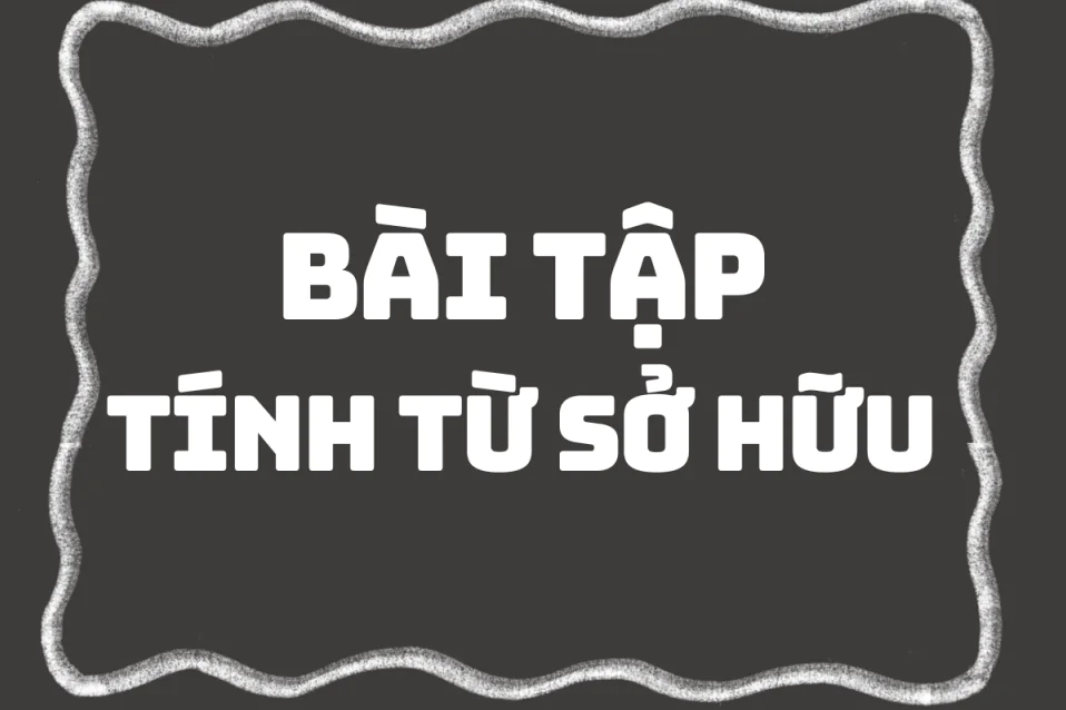 Lý thuyết và bài tập tính từ sở hữu (kèm đáp án)